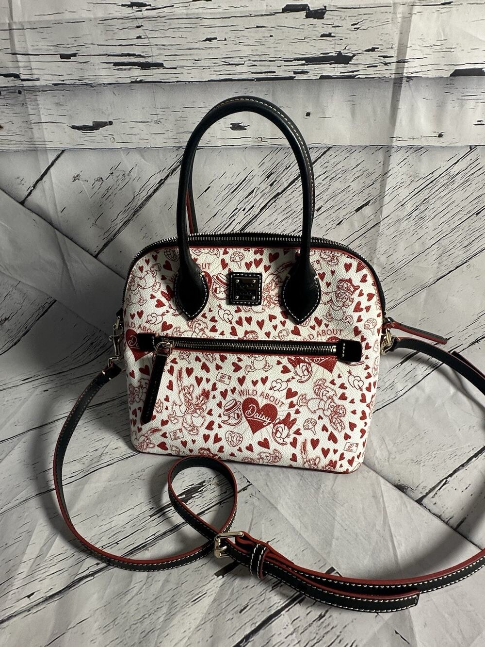 Disney Parks Dooney & Bourke Donald and Daisy Ducks Valentine's Day Purse